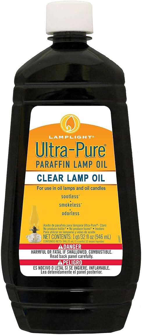 Lamplight Ultra-Pure Lamp Oil, Clear, 32 Ounces (60009) - Product Image