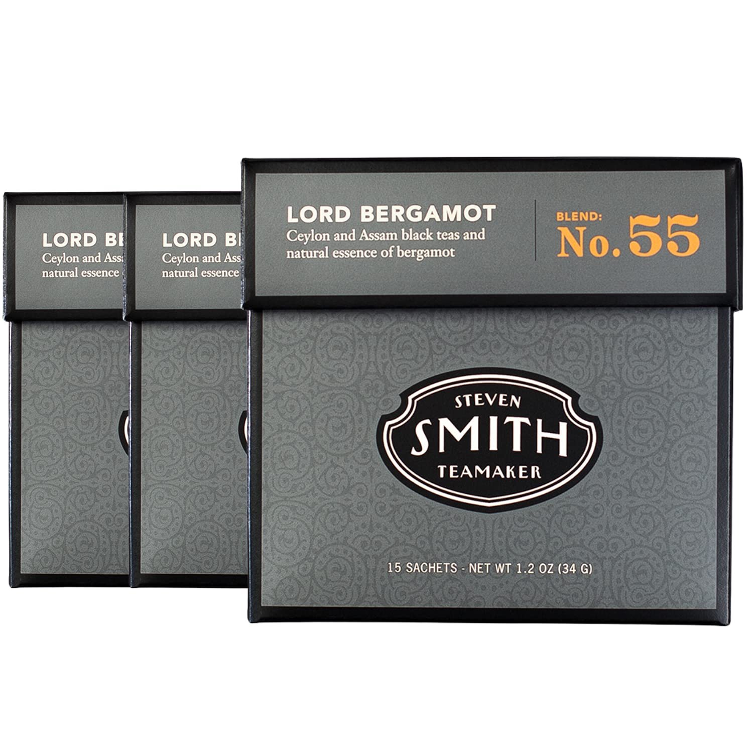 Steven Smith Teamaker Black Tea 1.2 oz Lord Bergamot EARL GREY Blend 55 (Case of 3) - Product Image