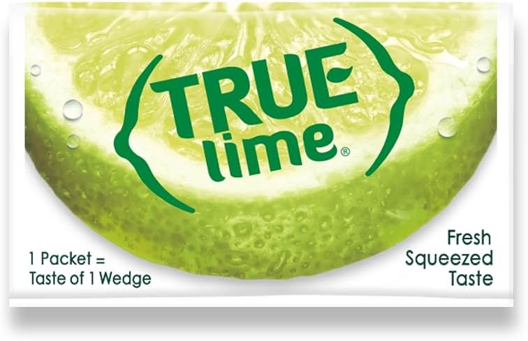 True Lime 100ct (Pack of 1) - Water Enhancer - Bulk Dispenser - 0 Calorie Drink Mix Packets for Water - Sugar Free Lime Flavoring Powder Packets - Product Image