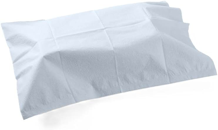 Avalon 703 Disposable Pillowcases, Blue, 21” Wide x 30” Long (Pack of 100) ― Single-Use Pillowcases ― Tissue with Poly Back to Help Prevent Leak-Through ― Pebble Embossed ― Medical Supplies - Product Image