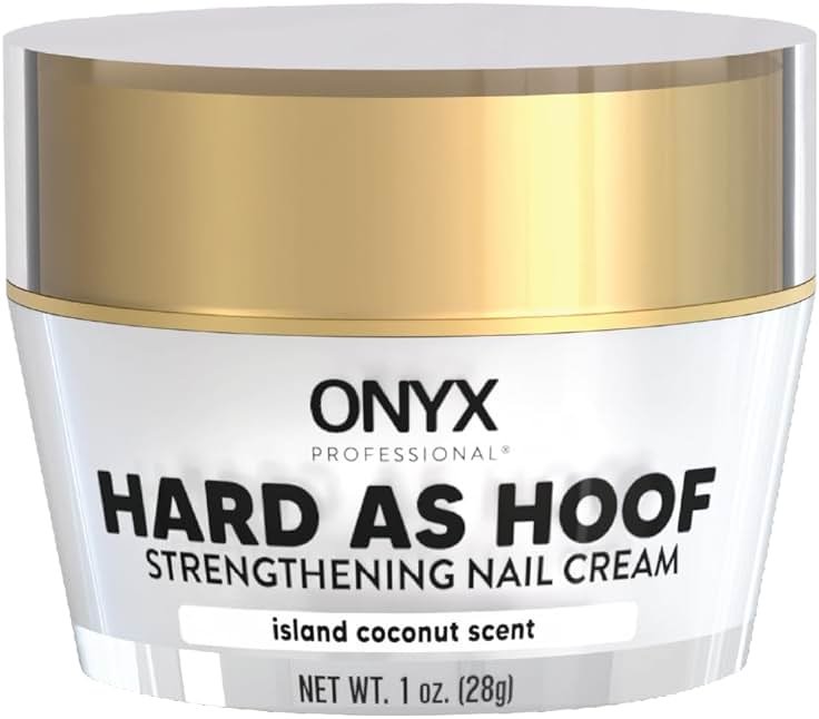 Onyx Professional Hard as Hoof Nail Strengthening Cream - Nail Growth, Strengthener & Repair Conditioning Cuticle Cream for Split, Cracked and Damaged Toe & Fingernails, 1 oz, Island Coconut Scent - Product Image
