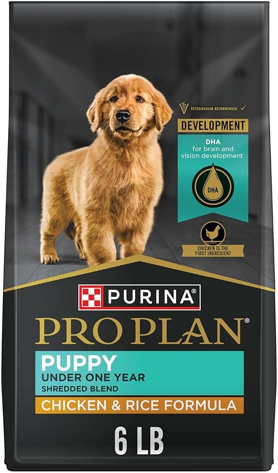 Purina Pro Plan High Protein Puppy Food Shredded Blend Chicken & Rice Formula - 6 lb. Bag - Product Image