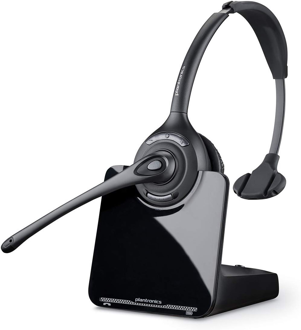 Poly - CS510 Support Convertible Wireless Headset (Plantronics) - Over-the-Head One Ear/Monaural Headset - DECT 6.0 - Connects to Desk Phone - Telephone Headset - Product Image
