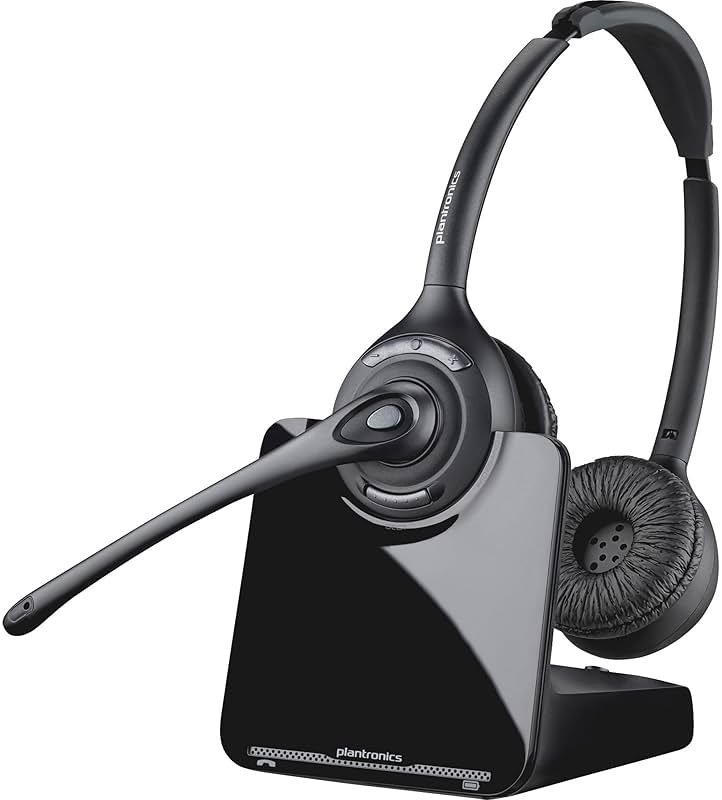 Plantronics PL-CS520 Binaural Wireless Headset System, Black/Silver - Product Image