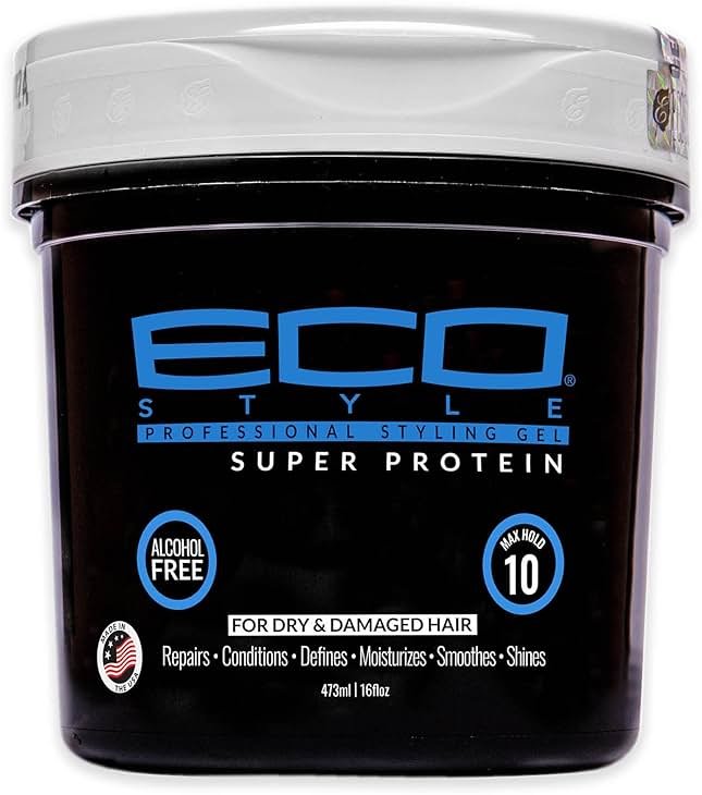 Eco Style Styling Gel Super Protein, Black, 16 Ounce - Product Image