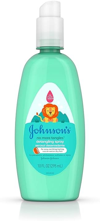 Johnson's No More Tangles Toddler & Kids Detangling Spray to Unlock Knots in Hair, Hypoallergenic & Paraben-Free, No More Tears Tear-Free Formula For Wet or Dry Hair, 10 fl. oz - Product Image