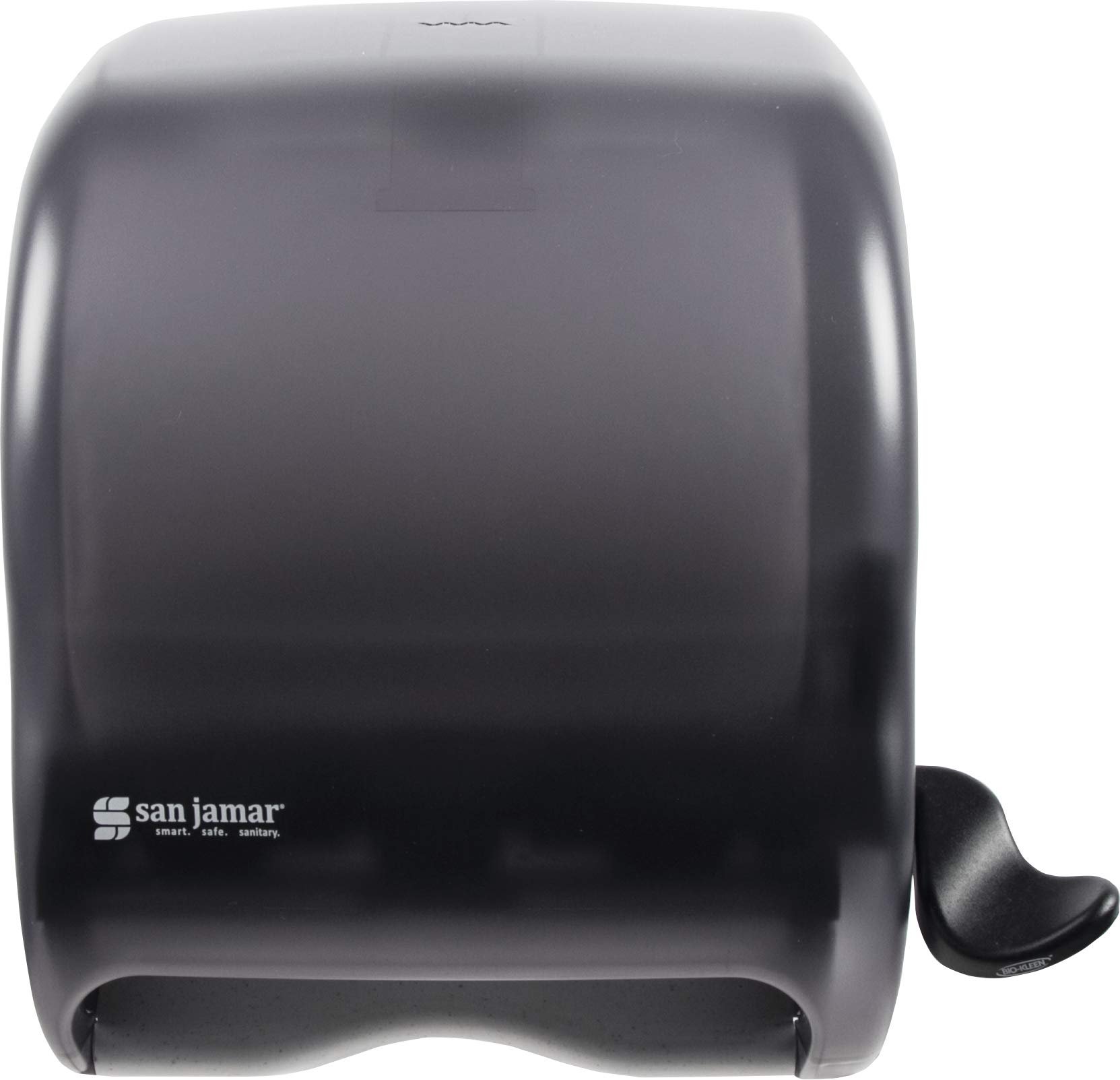 San Jamar Classic Element Paper Towel Dispenser Wall-Mounted Commercial Roll Dispenser, Fits All Core Sizes with Lever for Bathroom, Kitchens, and Restaurants, Plastic, Universal Paper, Black Pearl - Product Image