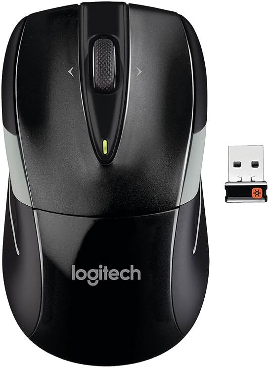 Logitech M525 Wireless Mouse, Black/Gray - Product Image