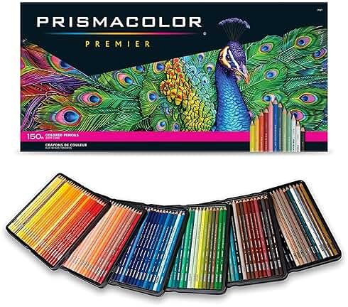 Prismacolor Premier Colored Pencils, Soft Core, Assorted Colors, 150 Count - Durable, Vibrant, Ultra-Smooth, Adult Coloring, Drawing, Sketching, Arts & Crafts - Product Image