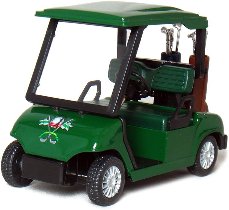 KinsFun - Golf Cart 4½" Die Cast Metal Model Pullback Action Toy (Green) - Product Image