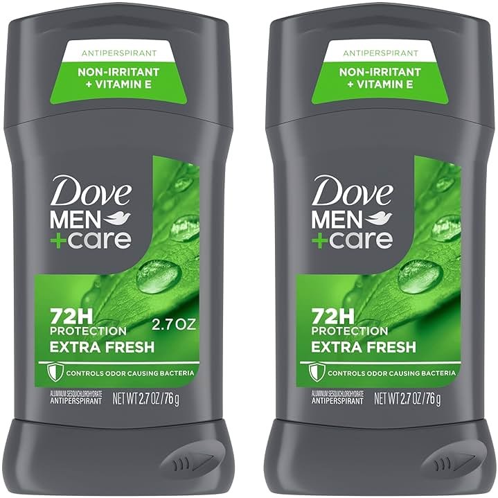 Dove Men+Care Extra Fresh Men's Antiperspirant Deodorant Stick Extra Fresh Twin pack With 72-hour sweat & odor protection with 1/4 Moisturizing Cream & Long-lasting Citrus Scent 2.7 oz - Product Image