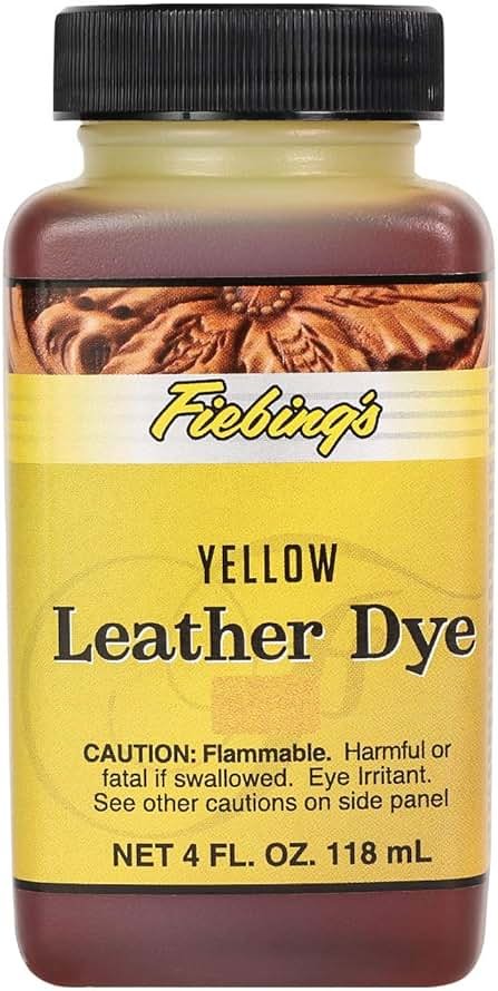 Fiebing's Leather Dye (4 Fl Oz, Mahogany) - Alcohol-Based, Penetrating, Permanent Dye for Shoes, Boots, Belts, Bags, Furniture - Includes Wool Dauber Applicator - Recolor & Restore Leathercraft - Product Image