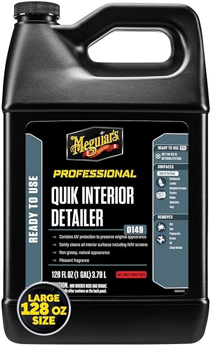Meguiar's D14901 Detailer Quik Interior Detailer 3.79L safely cleans all interior surfaces - Product Image