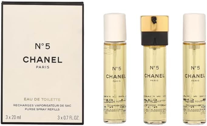 Chanel - No.5 Eau De Toilette Purse Spray Refills 3x20ml/0.7oz - Product Image