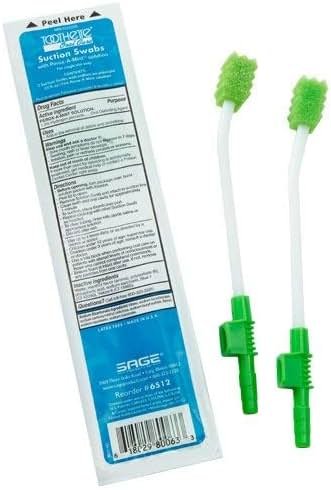 Toothette Oral Care Single Use Suction Swab System with Perox-A-Mint (50 Packages, 2 swabs/pkg) - Product Image