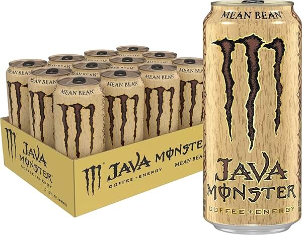 Monster Energy Java Monster Mean Bean, Coffee + Energy Drink, 15 Ounce | Pack of 12 - Product Image