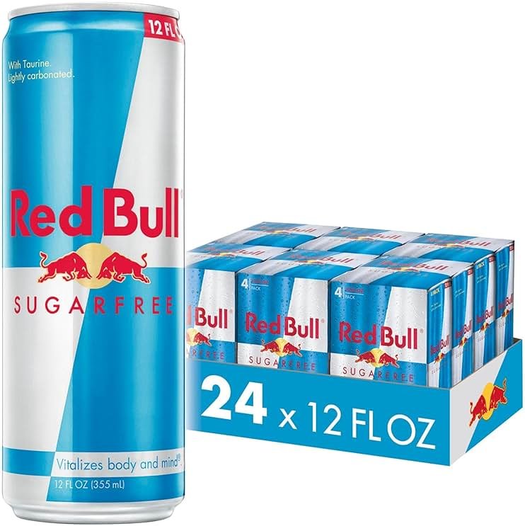 Red Bull Energy Drink, Sugar Free, 12 Fl Oz, Pack of 24 - Product Image