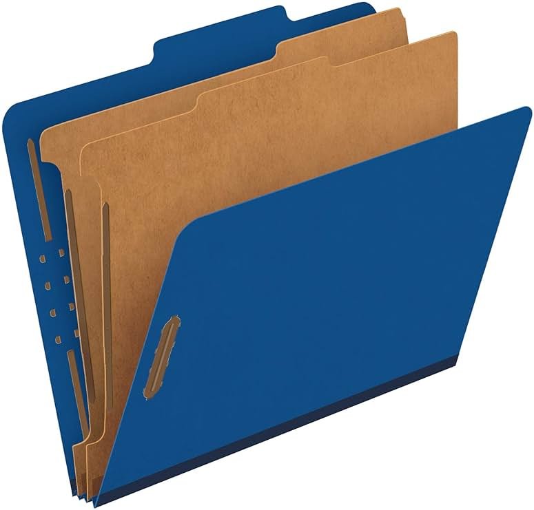 Pendaflex Classification File Folders,1 Divider, Durable File Organizer for Home, School or Office, Letter-Size Folders for Files, Paper Organizer, Durable Prongs, (B006NVMJCC) - Product Image
