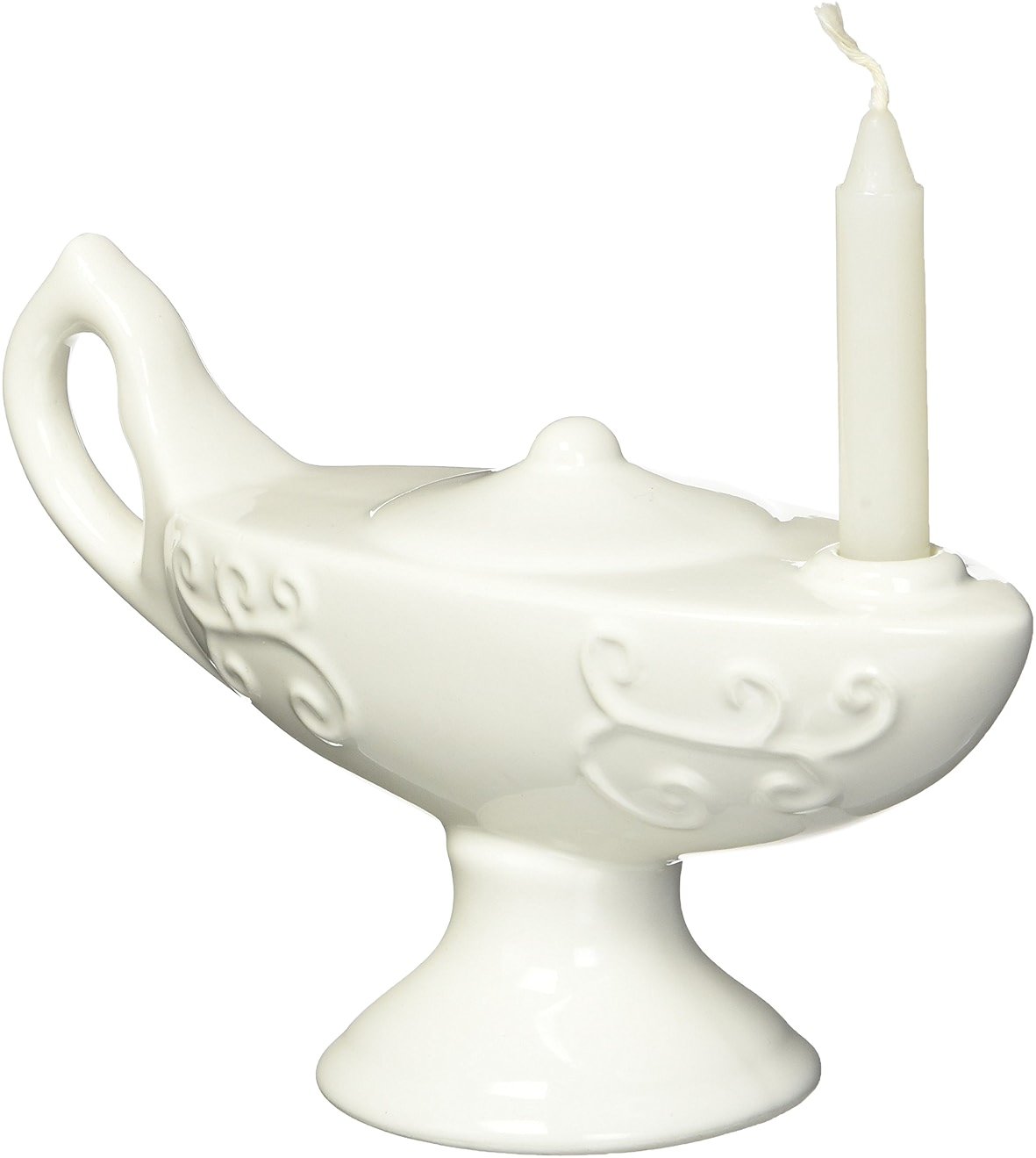 Prestige Medical Large Ceramic Florence Nightingale Graduation Lamp with Wax Candle (Color: Off-White) - Product Image