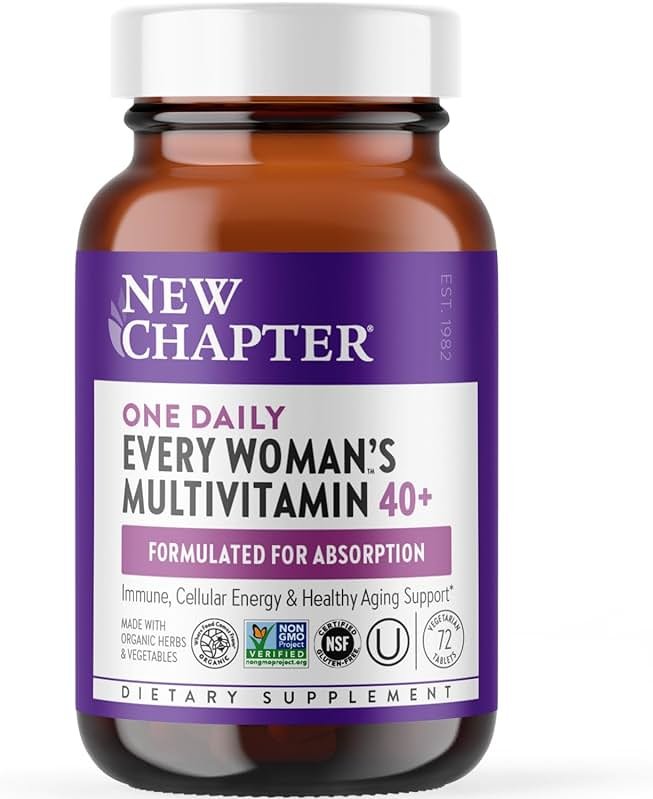 New Chapter Every Woman’s One Daily 40+ - Multivitamin for Women - Supports Immune, Bone, Hormone & Cellular Energy Health* - Non-GMO, Gluten Free, Dairy Free, Vegetarian & Kosher - 72 Tablets - Product Image