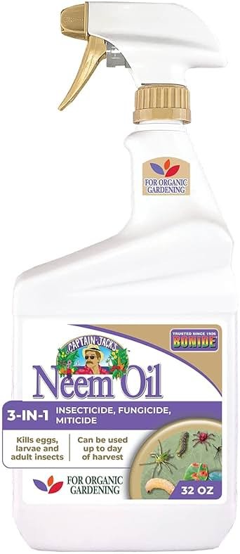 Bonide Captain Jack's Neem Oil, 32 oz Ready-to-Use Spray, Multi-Purpose Fungicide, Insecticide and Miticide for Organic Gardening - Product Image