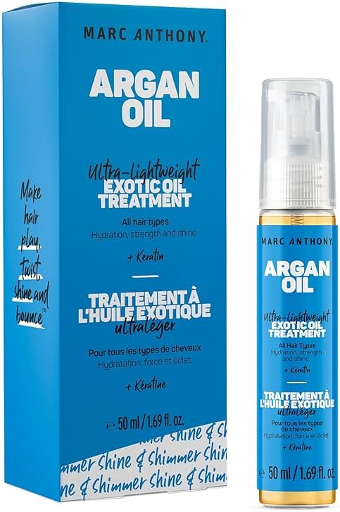 Marc Anthony Exotic Argan Oil Treatment with Keratin - Ultra-Lightweight Hair Oil Treatment Hydrates & Strengthens for Shiny, Healthy-Looking Hair for All Hair Types - Sulfate & Paraben Free - Product Image