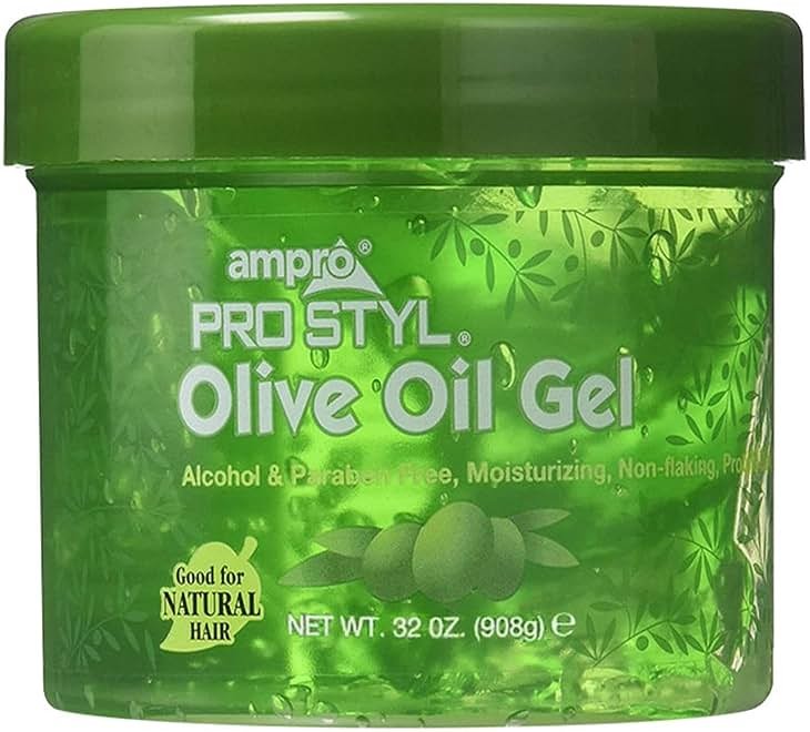 AmPro Pro Styl Protein Styling Gel - Moisturizes and Defines Strands - Helps Protect and Hydrate, Tames and Adds Shine without Weighing Down Tresses - Alcohol and Paraben Free - Olive - 32 oz - Product Image