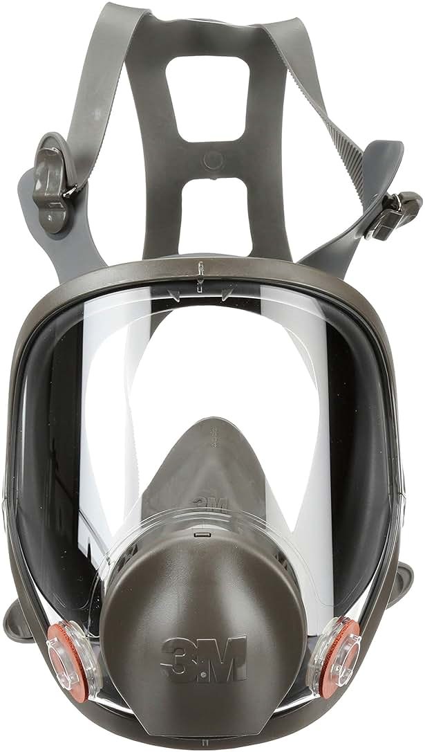 3M Full Facepiece Reusable Respirator 6800, NIOSH, Large Lens, ANSI High Impact Eye Protection, Silicone Face Seal, Four-Point Harness, Comfortable Fit, Painting, Dust, Chemicals, Medium - Product Image