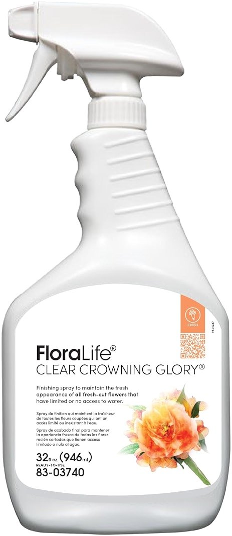 FloraLife Clear Crowning Glory - Liquid Shield Finishing Spray for Fresh-Cut Flowers - 32fl oz - Product Image