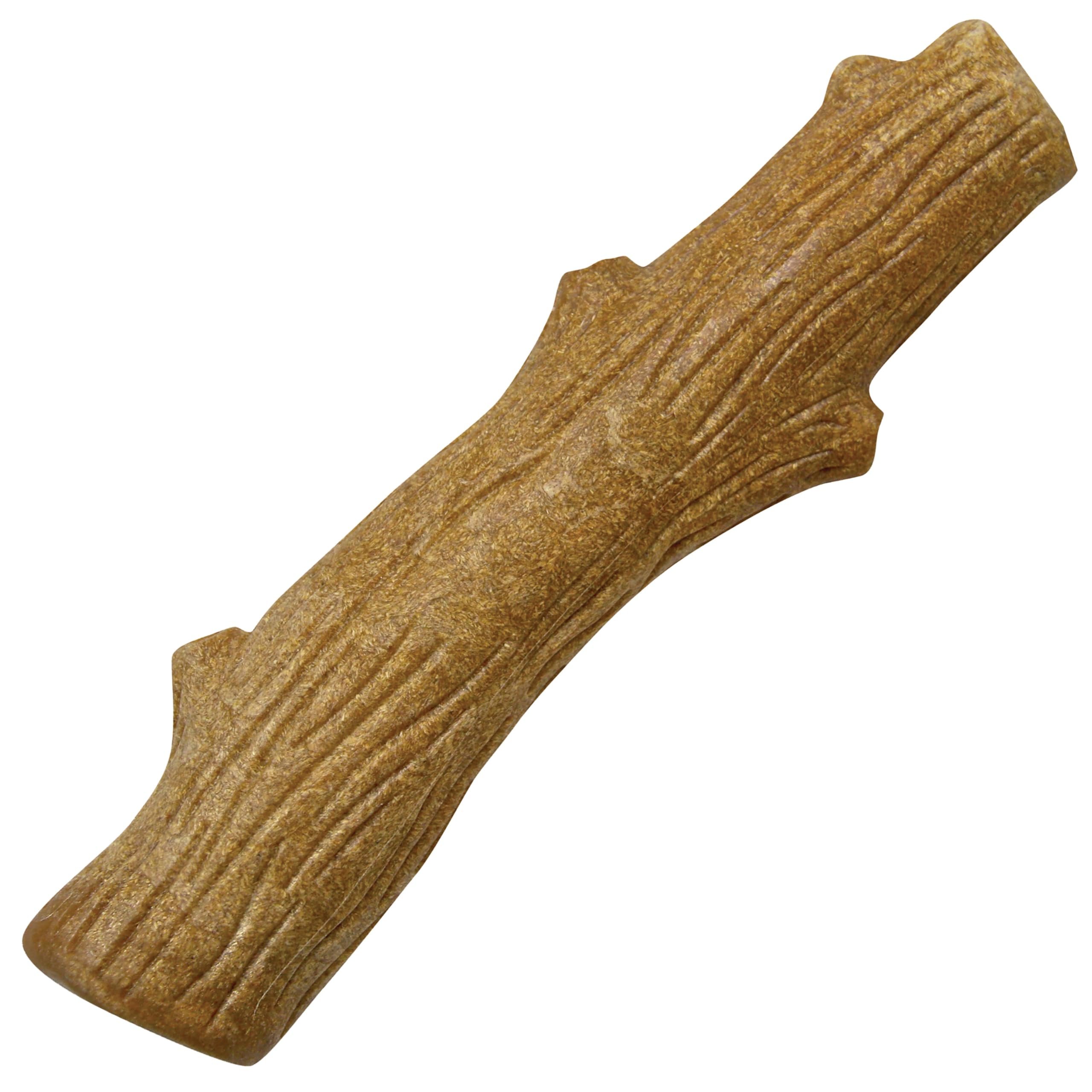Pupstages Dogwood Dog Chew Toy, Made in the USA – Real-Wood Blend, Natural Flavor & Texture, Moderate Chewers, Large, 8" - Product Image