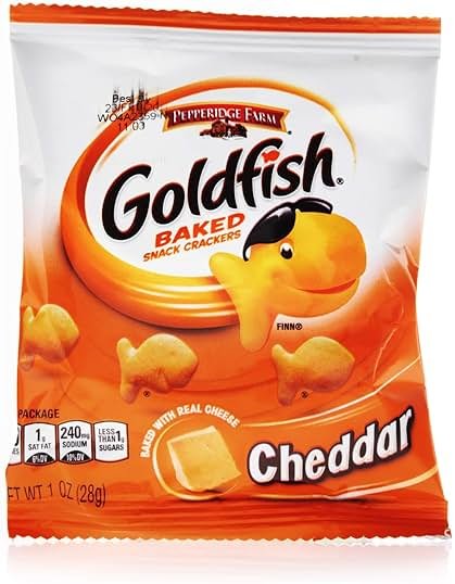 Pepperidge Farm Goldfish Baked Snack Crackers, Cheddar Cheese, 1 Ounce, Pack of 60 - Product Image