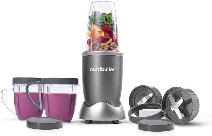 NutriBullet NBR-1201 12-Piece High-Speed Blender/Mixer System, Gray (600 Watts) - Product Image