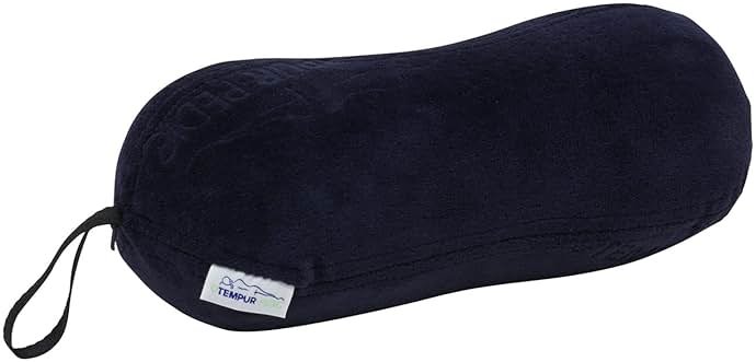 Tempur-Pedic All-Purpose Memory Foam Travel Pillow, Peanut-Shaped Lumbar Pillow for Neck and Back Pressure Relief, Navy - Product Image