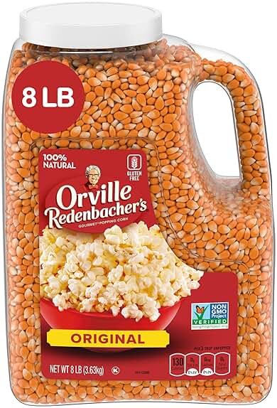 Orville Redenbacher's Gourmet Popcorn Kernels, Original Yellow, 4g Fiber Per Serving, 8 lb. - Product Image