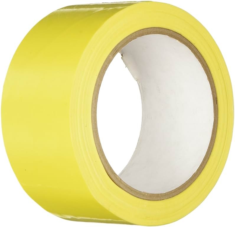 TapeCase TC414 0.375" X 72YD Yellow - UPVC, Yellow Bag Sealing Tape, 3/8" Wide, 72 yd. Length, Yellow (1 ROLL) - Product Image