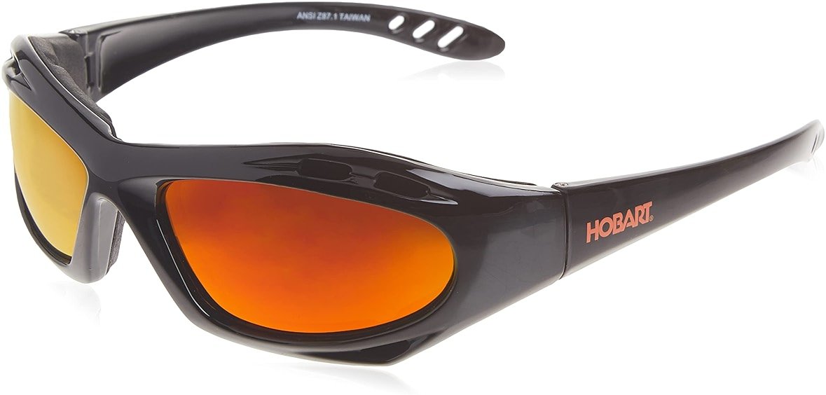 Hobart 770726 Shade 5, Mirrored Lens Safety Glasses, Black - Product Image