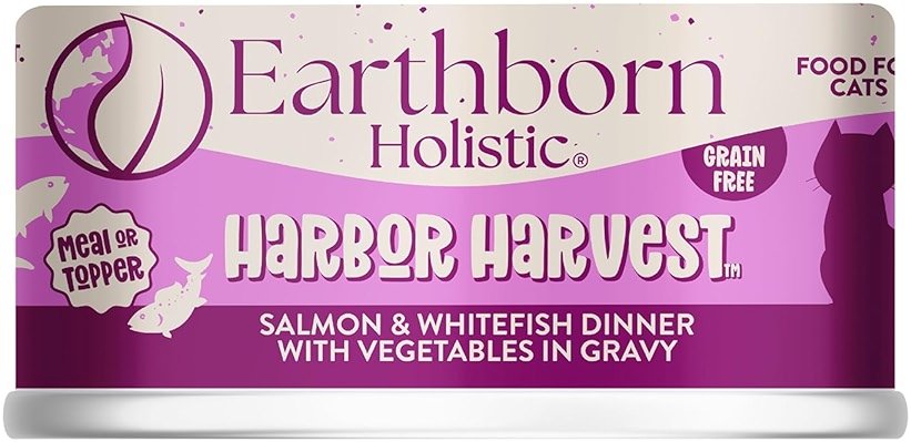 Earthborn Holistic Harbor Harvest Grain-Free Moist Cat Food 5.5 oz. Can - Product Image