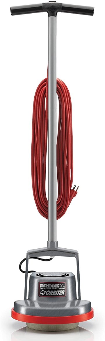 Oreck Commercial Orbiter Hard Floor Cleaner Machine, Multi-Purpose Floor Cleaning, Random Orbital Drive, Wide Cleaning Path, 50-Foot Long Cord, ORB550MC, Gray/Red - Product Image