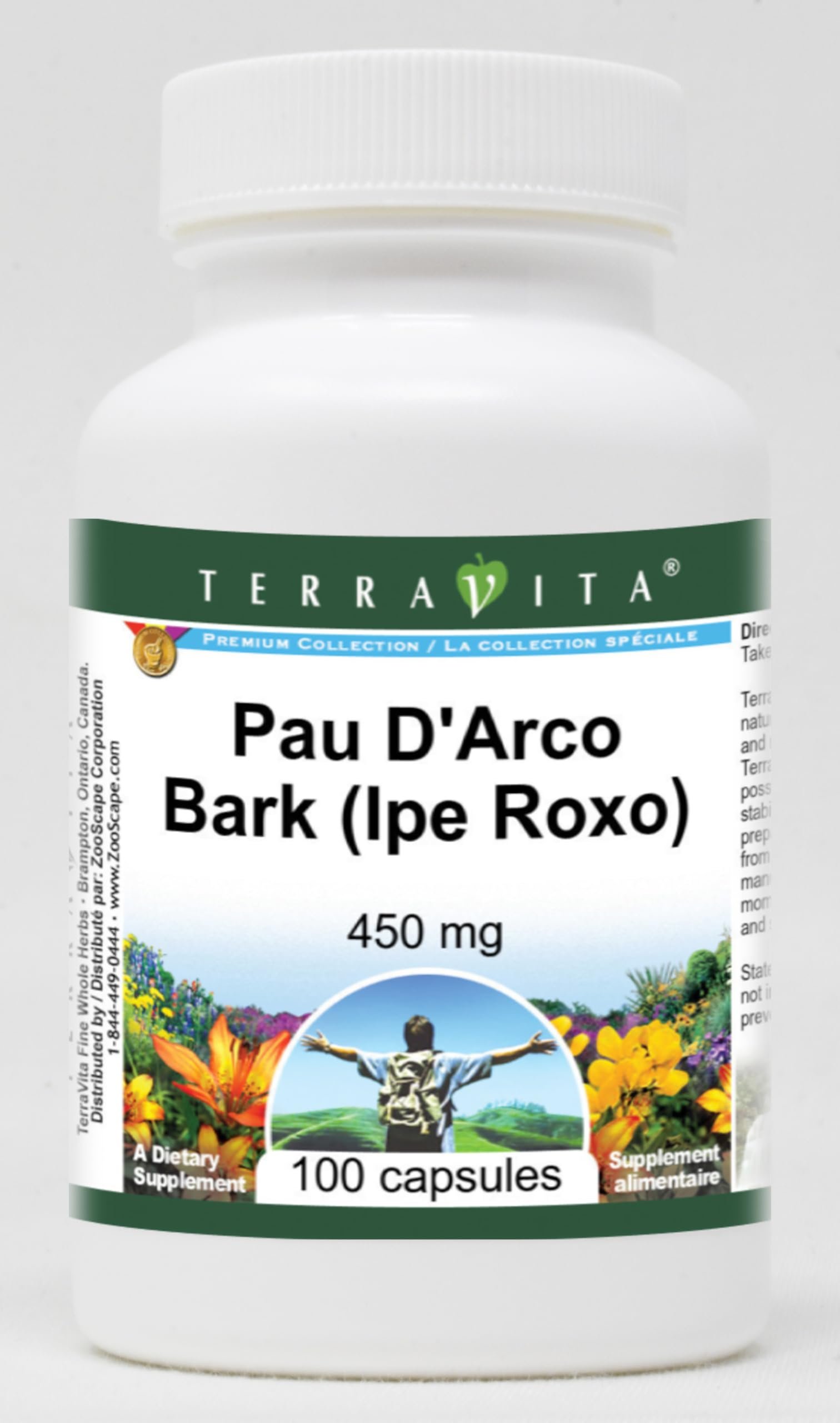 PAU D'Arco Bark (Ipe Roxo) - 450 mg (100 Capsules, ZIN: 511531) - Product Image