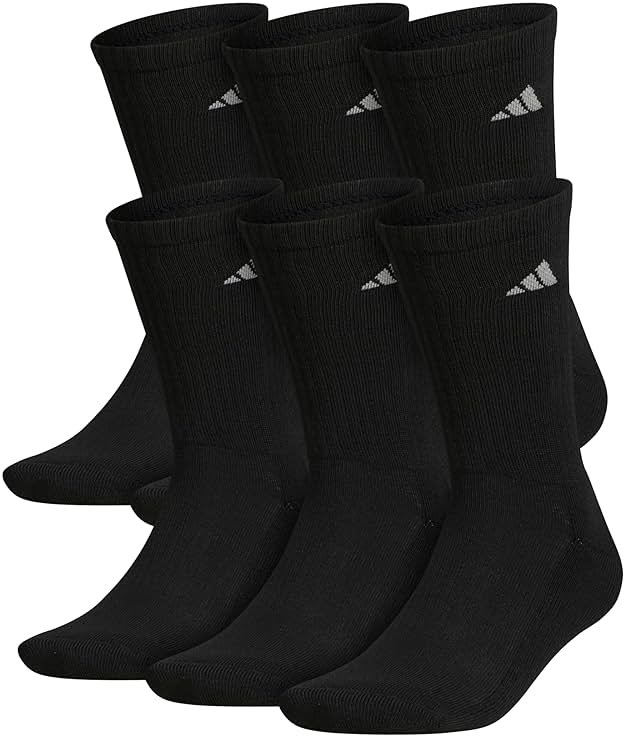 adidas Men's Athletic Cushioned Crew Socks (6 Pairs) Durable & Comfortable - Product Image