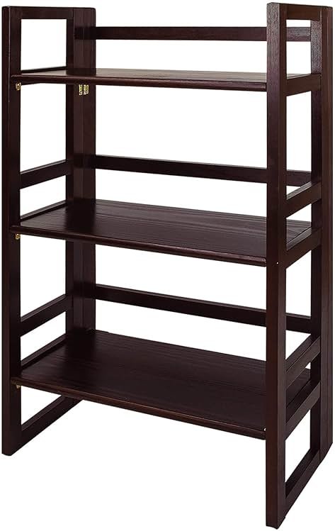 Casual Home 3-Shelf Folding Student Bookcase (20.75" Wide)-Espresso - Product Image