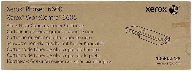 Xerox Phaser 6600/ WorkCentre 6605 Black High Capacity Toner Cartridge (8,000 Pages) - 106R02228 - Product Image
