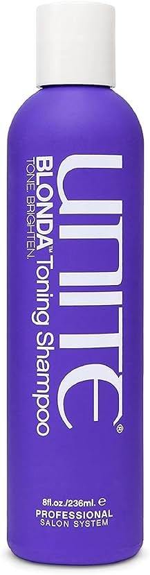 UNITE Hair - BLONDA Toning Shampoo - Purple Formula to Neutralize Brassiness & Brighten Blonde Tones - Ideal for Highlighted & Color-Treated Hair, 8 Fl Oz - Product Image