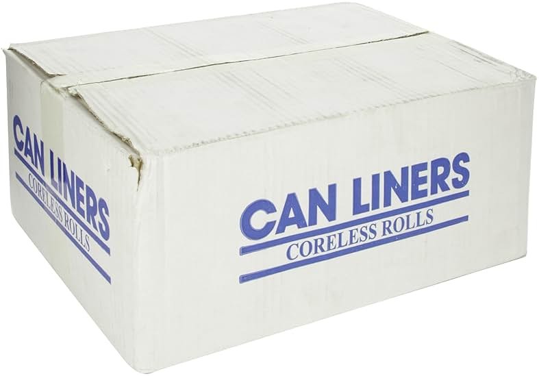 Spectrum CP386017N HDPE Institutional Trash Can Liner, 60 Gallon Capacity, 60" Length x 38" Width x 17 Micron Thick, Natural (Case of 200) - Product Image