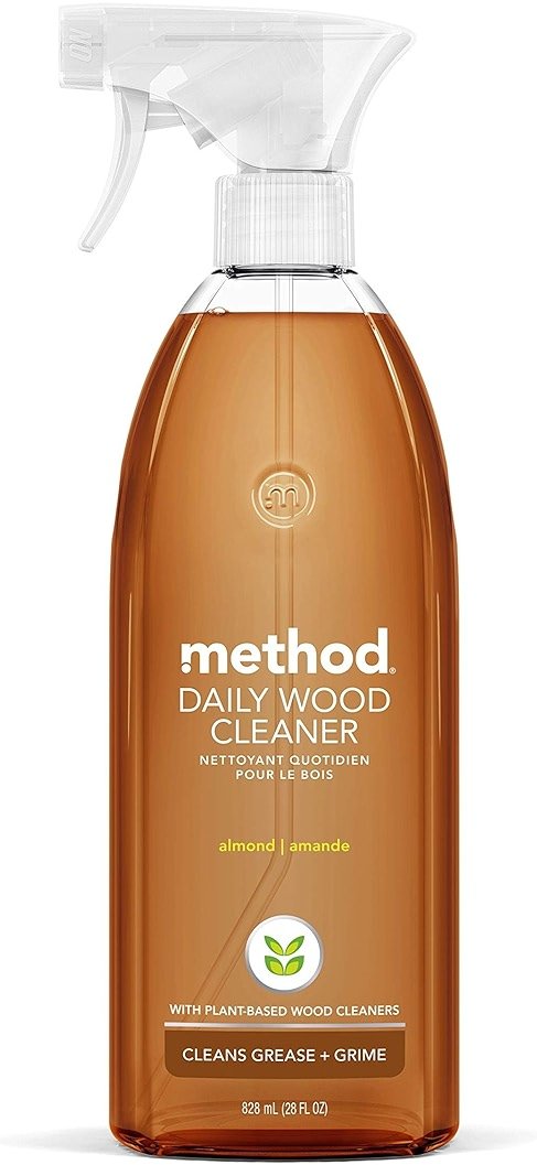 Method Daily Wood Cleaner, Almond, Cleans Shelves, Tables and Other Wooden Surfaces While Removing Dust & Grime, 28 oz Spray Bottles, (Pack of 1) - Product Image