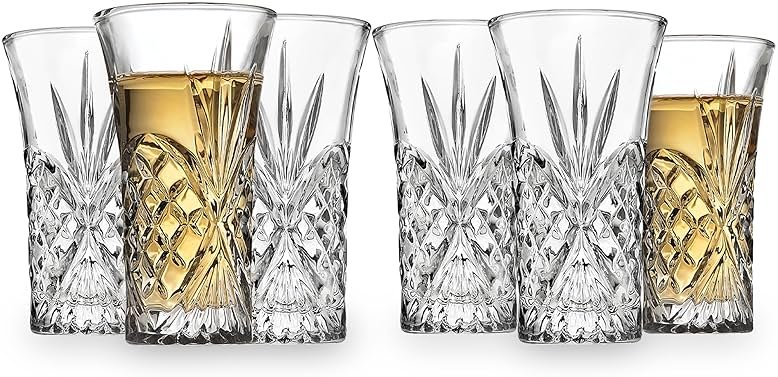 Godinger Shot Glasses, Shot Drinking Glasses, Glass Shooters, Set of 6 - Product Image