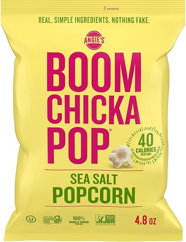 ANGIES BOOMCHICKAPOP Sea Salt Popcorn, 4.8 oz - Product Image