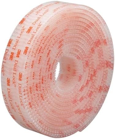 3M Dual Lock Reclosable Fastener SJ3560 (Clear, 1 in x 10 ft Roll) - Heavy Duty Adhesive Interlocking Tape for Indoor/Outdoor Mounting - Product Image