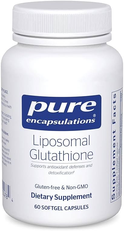 Pure Encapsulations Liposomal Glutathione - Immune Support & Liver Detox* - Antioxidant Protection - with Setria Glutathione - Non-GMO - 60 Softgel Capsules - Product Image