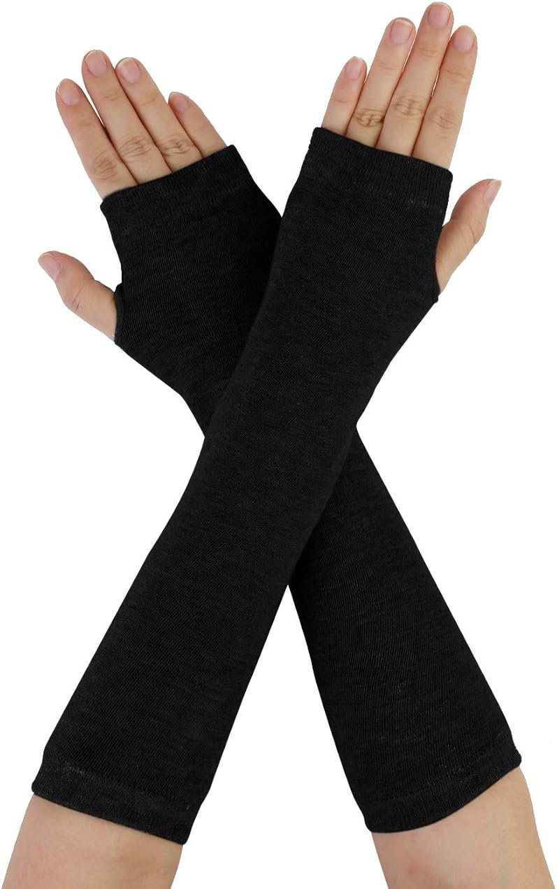 Allegra K Unisex Classic Fashion Stretch Fingerless Arm Warmers Oversleeve - Product Image